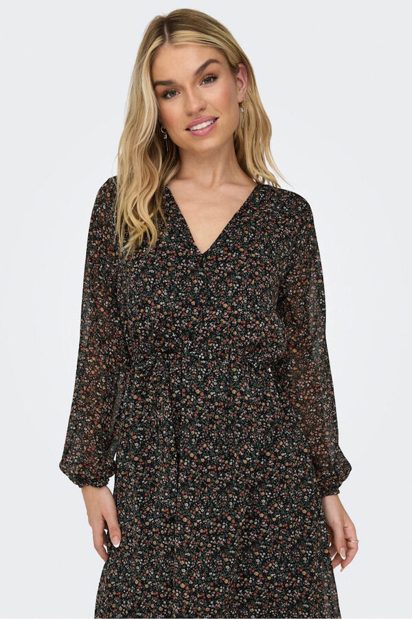 Only Vestido curto de gaze cru