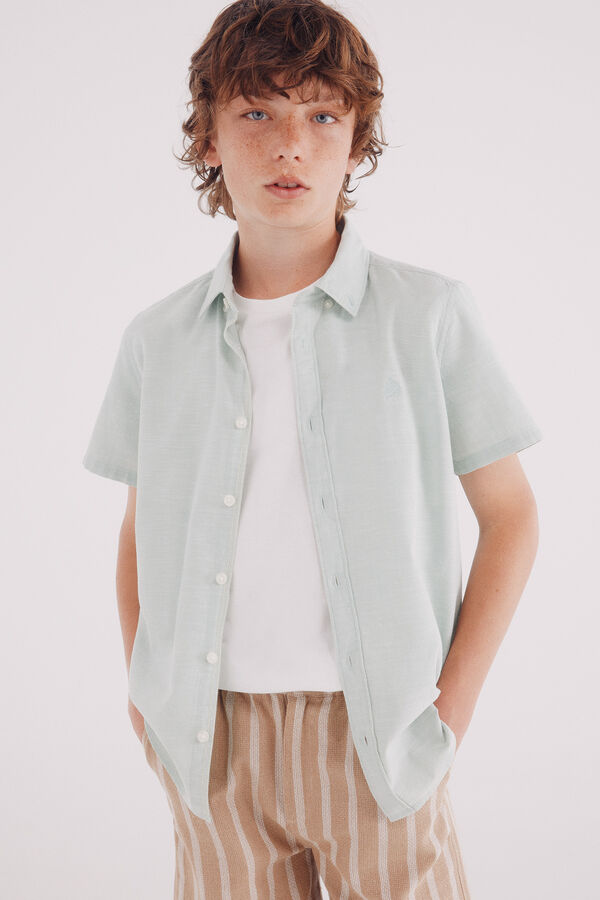 Springfield Kids Camisa textura ni&ntilde;o verde