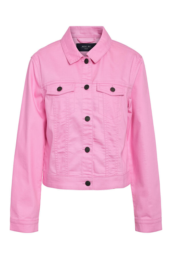 Noisy May Cazadora denim rosa