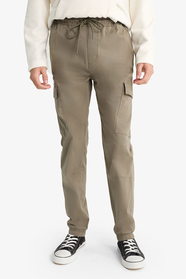 DeFacto Pantal&oacute;n jogger cargo kaki