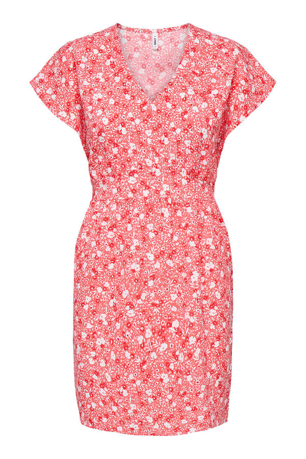 Only Vestido curto fluido rosa