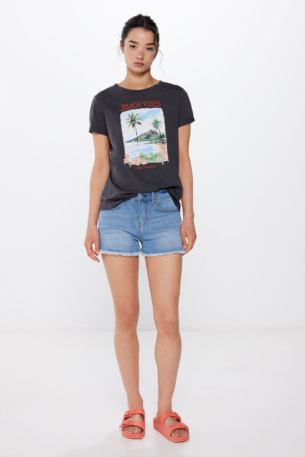 Springfield Camiseta Gr&aacute;fica Paisaje gris