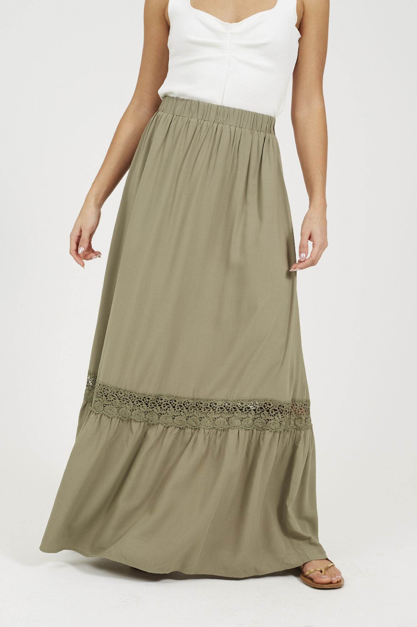 Brave Soul Falda larga con encaje