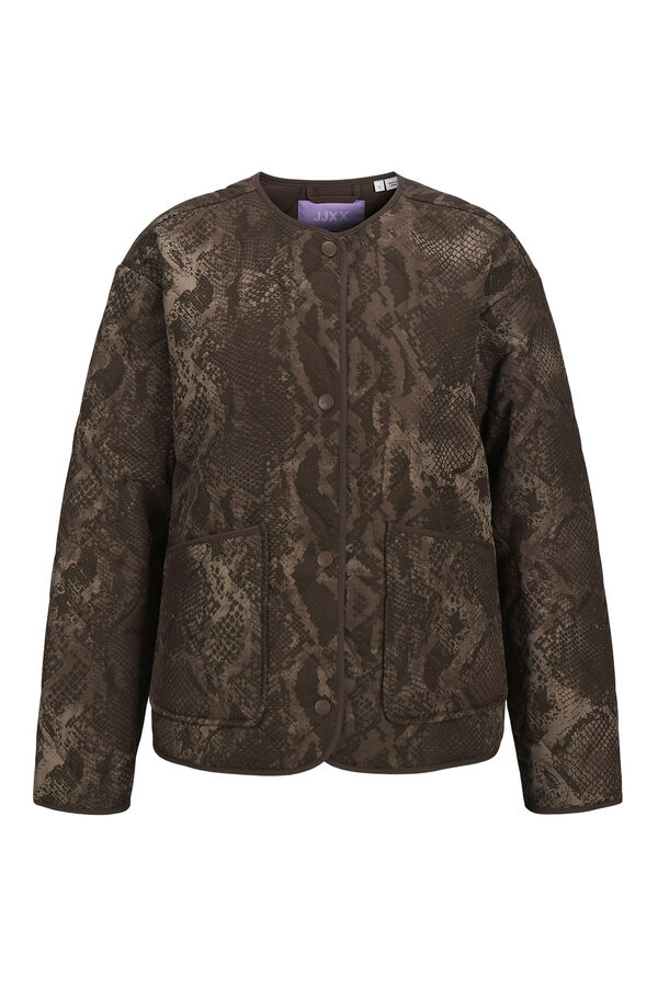 Jack & Jones Cazadora estampada reptil marr&oacute;n