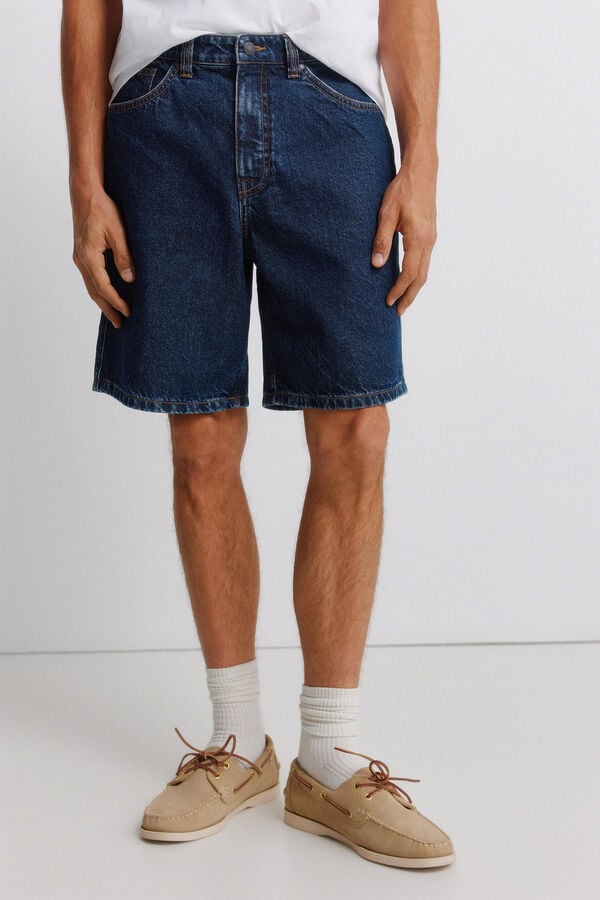 Springfield Bermuda vaquera straight fit azul