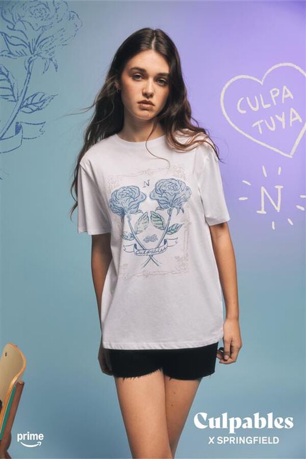 Springfield Camiseta gráfica estampado