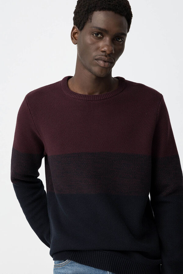 Tiffosi Jersey de Punto Tricolor marr&oacute;n