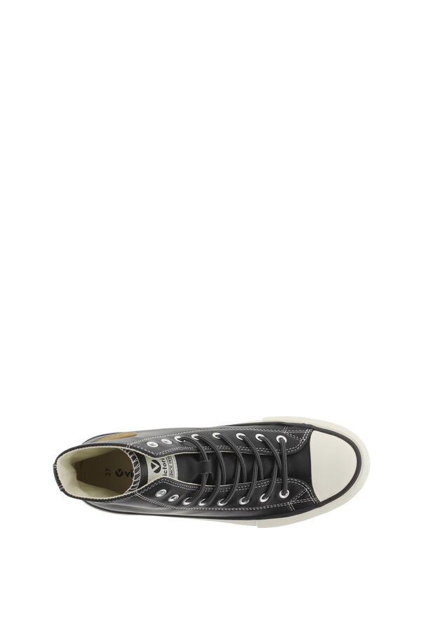 Victoria Zapatillas abotinadas de efecto piel negro