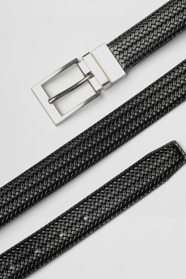 Celopman Cintur&oacute;n Trenzado El&aacute;stico negro