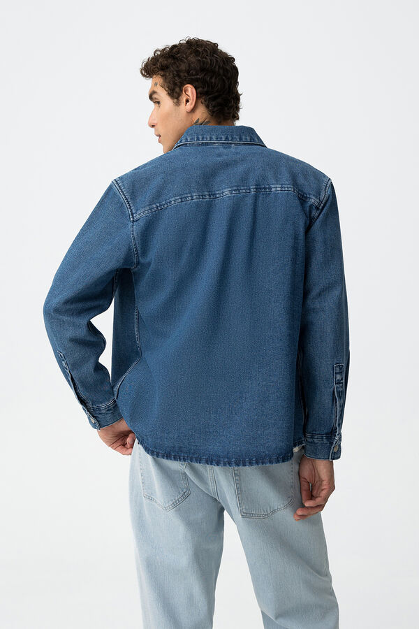 Tiffosi Camisa denim oversized azul