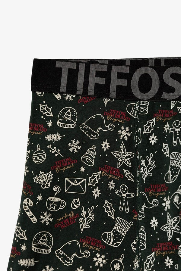 Tiffosi Boxers estampados de Natal cinzento