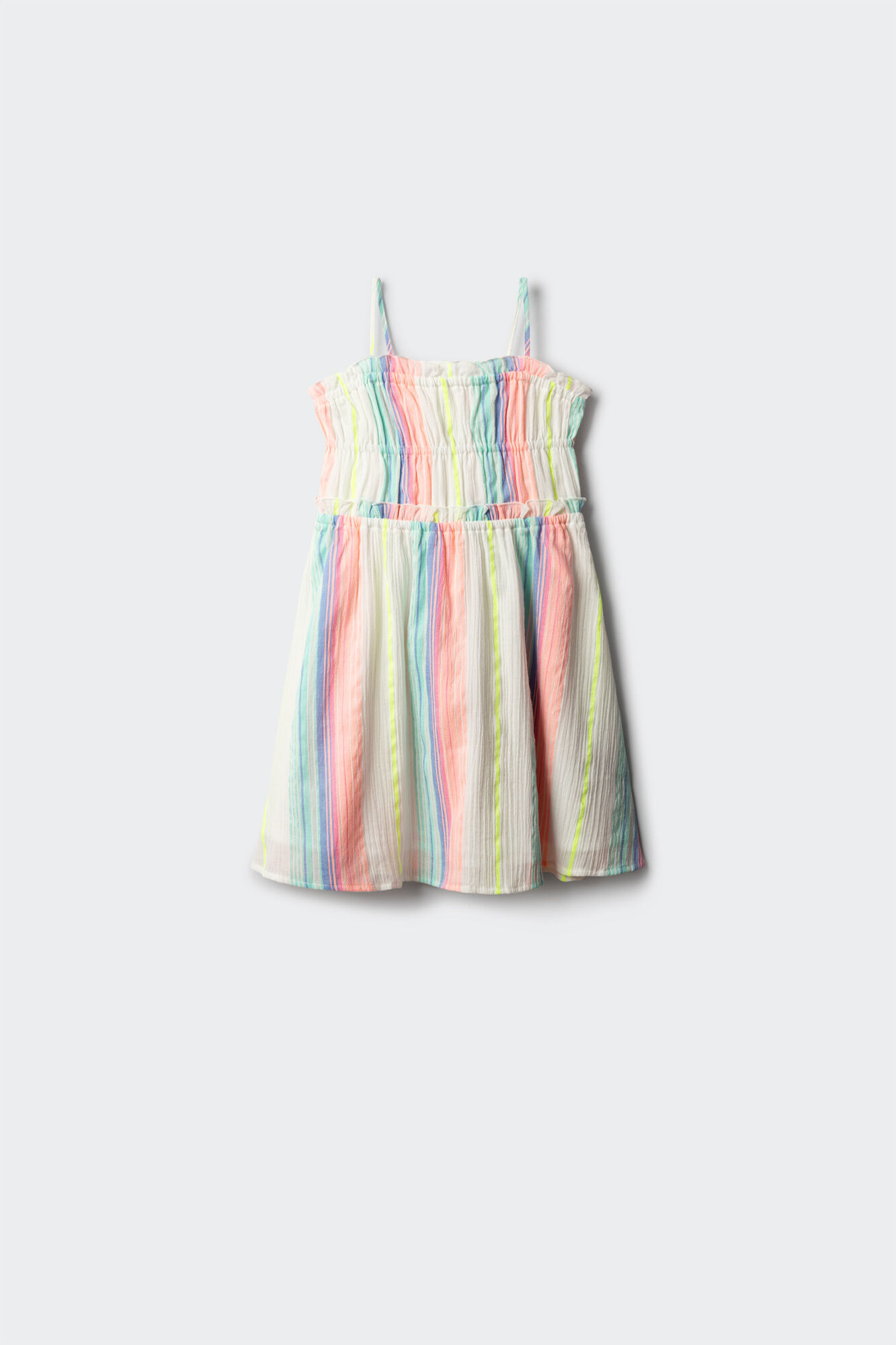 Springfield Kids Vestido de riscas fl&uacute;or para menina