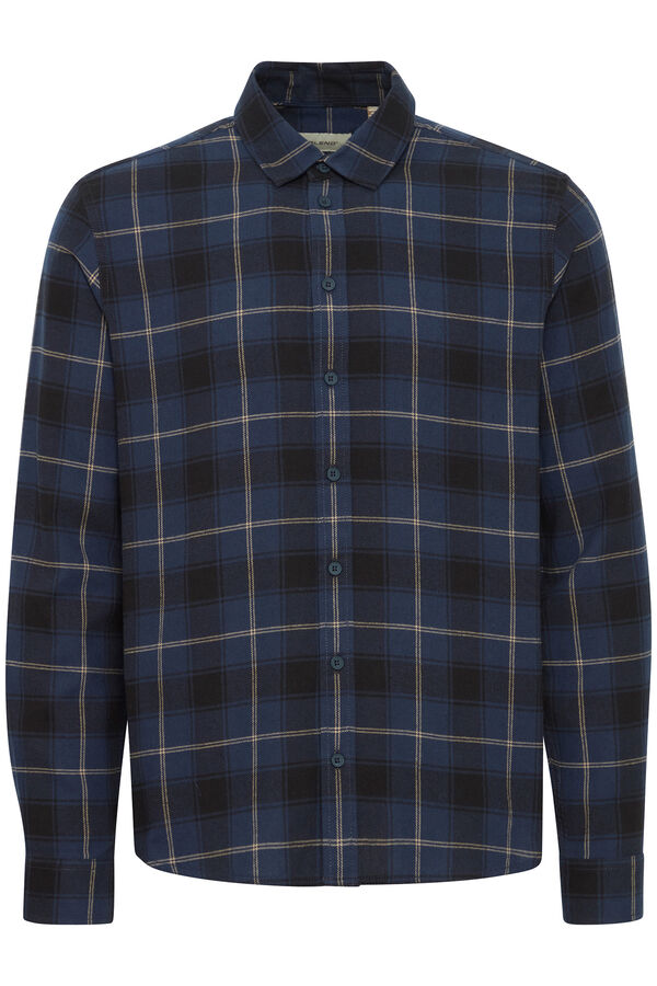 Blend Camisa Manga Comprida  azul