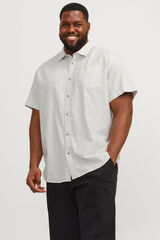 Jack & Jones PLUS Camisa com gola mao branco
