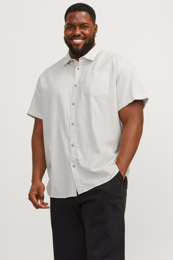 Jack & Jones PLUS Camisa com gola mao branco