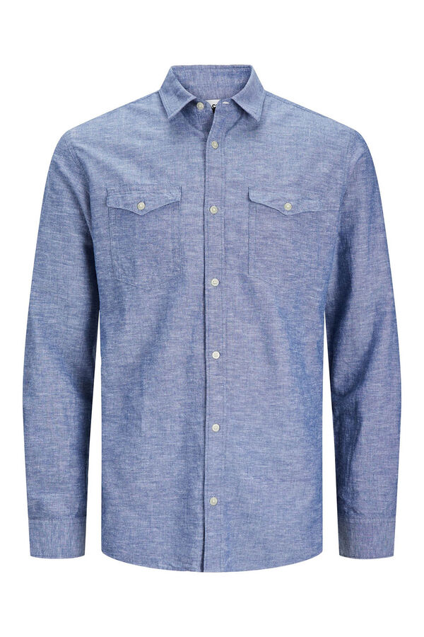 Jack & Jones Camisa con cuello camisero azul