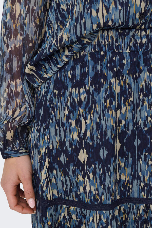 Only Falda larga estampada azul