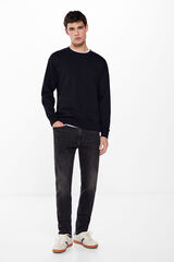 Springfield Jeans skinny negro lavado gris