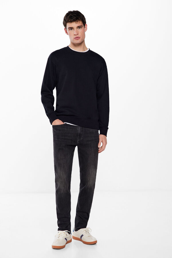 Springfield Jeans skinny negro lavado gris