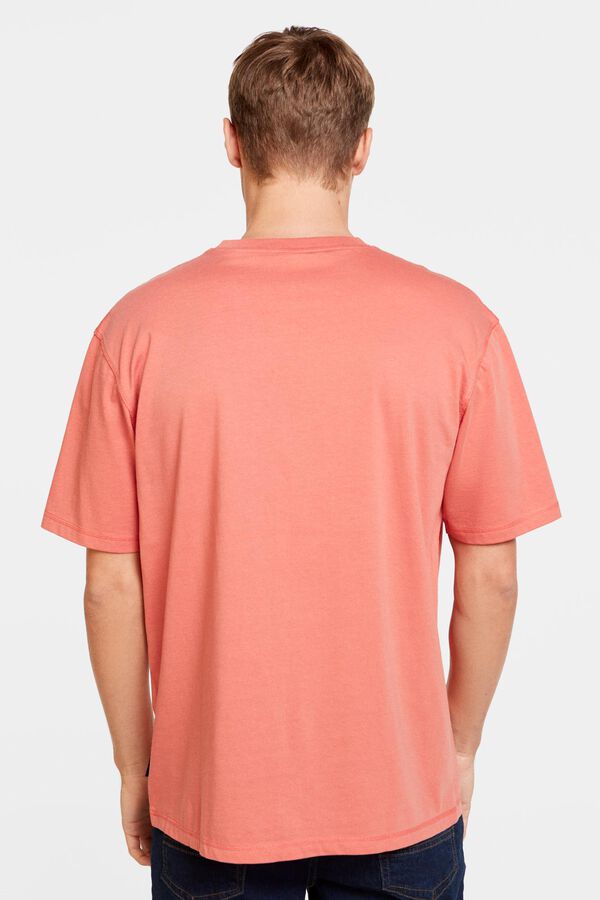 Springfield T-shirt básica com bolso de remendo óxido