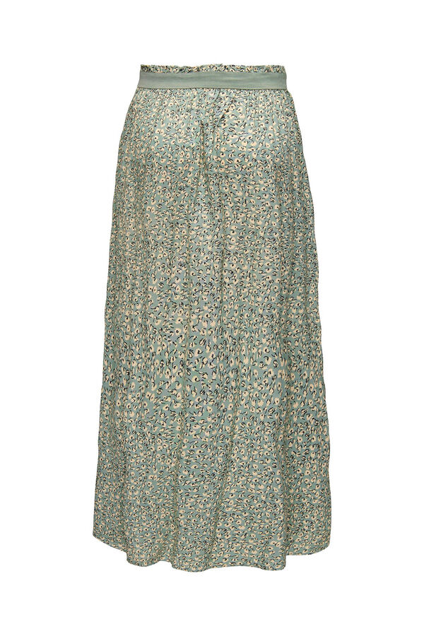 Only Langer Rock Print Gummibund verde