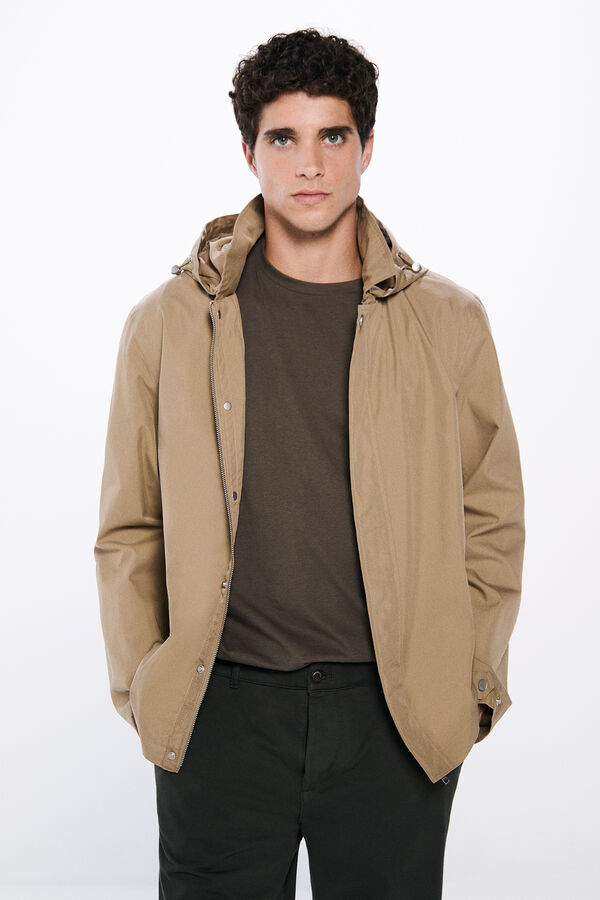 Springfield Parka corta ligera beige