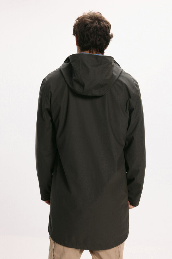 Only & Sons Imperme&aacute;vel com capuz cinzento