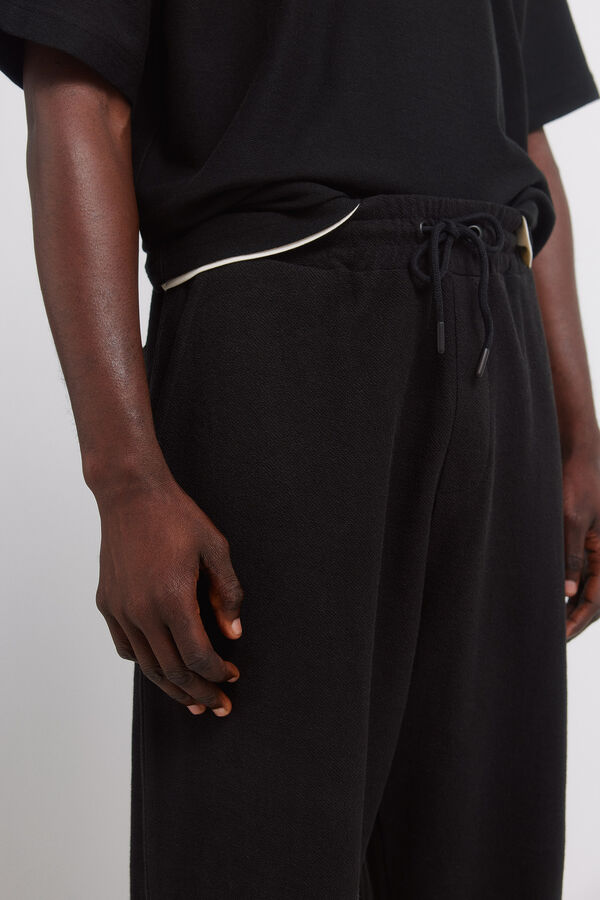 Springfield Pantal&oacute;n jogger recto negro