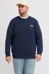 Jack & Jones PLUS Sudadera b&aacute;sica manga larga azul