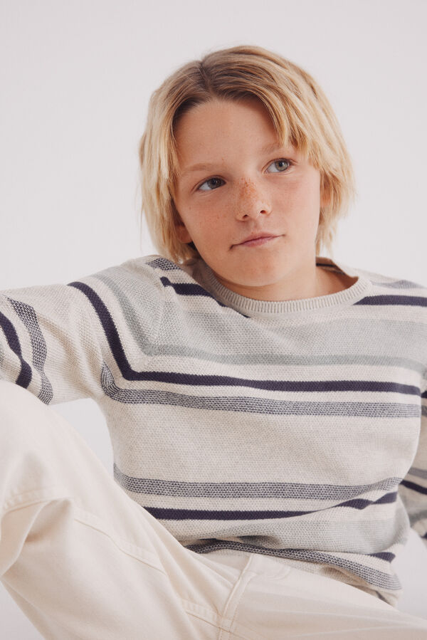 Springfield Kids Su&eacute;ter riscas de menino verde