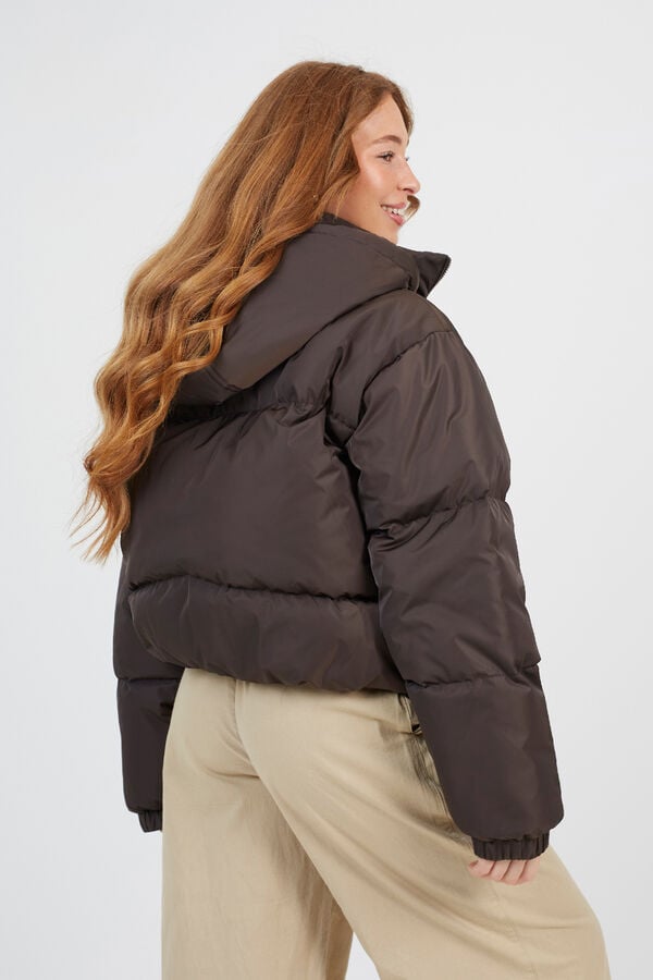 Brave Soul Chaqueta acolchada oversized marr&oacute;n