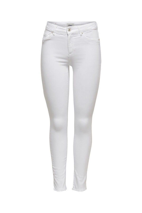 Springfield Jeans cigarro cintura média branco