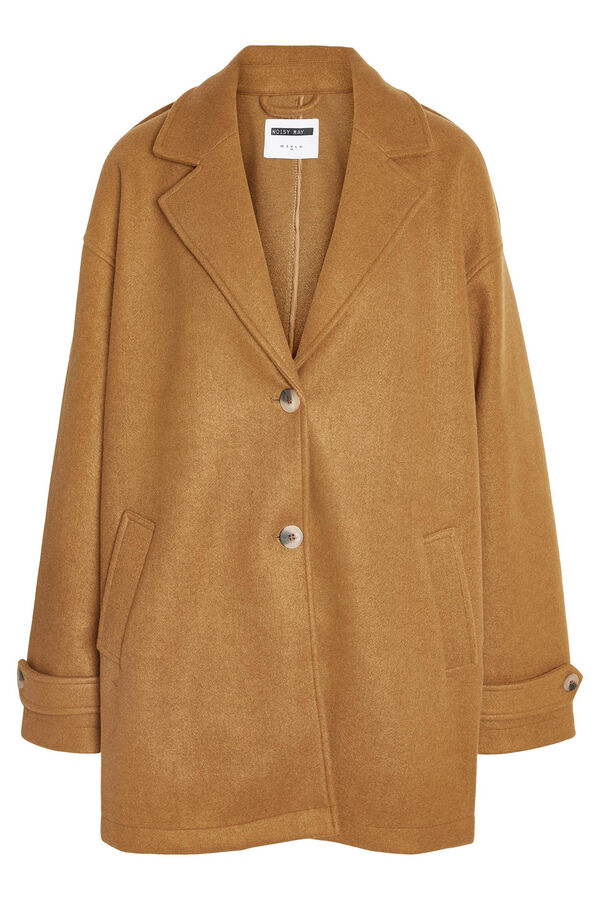 Noisy May Abrigo con botones delanteros tostado
