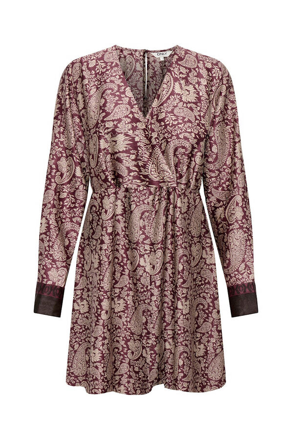 Only Vestido corto satinado estampado