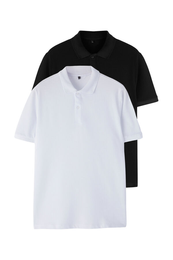 Trendyol Pack 2 polo piqu&eacute; negro