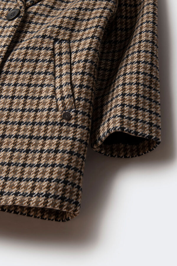 Springfield Kids Sobretudo quadrados menina cru