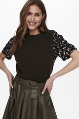 Only Chaleco de punto negro