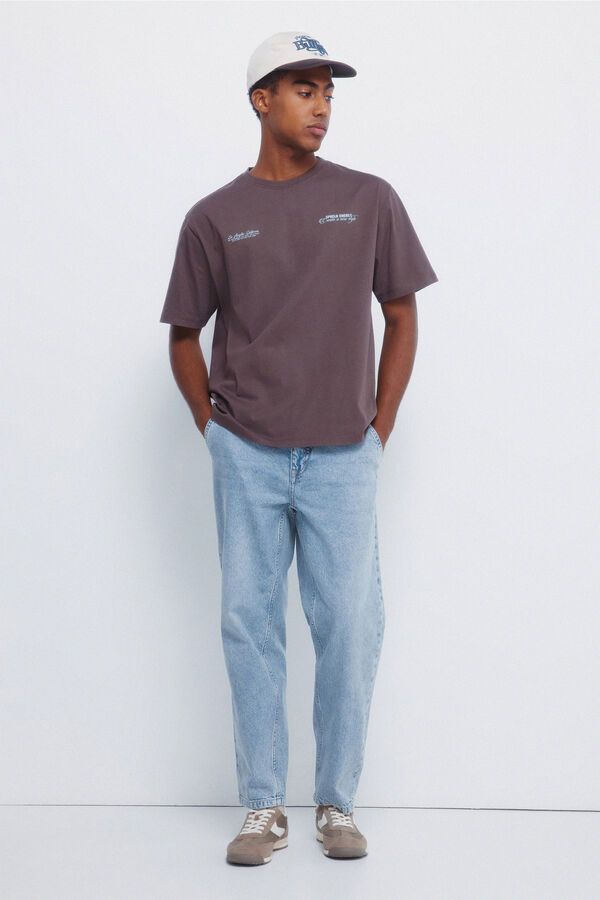 Springfield Camiseta estrellas energy marr&oacute;n