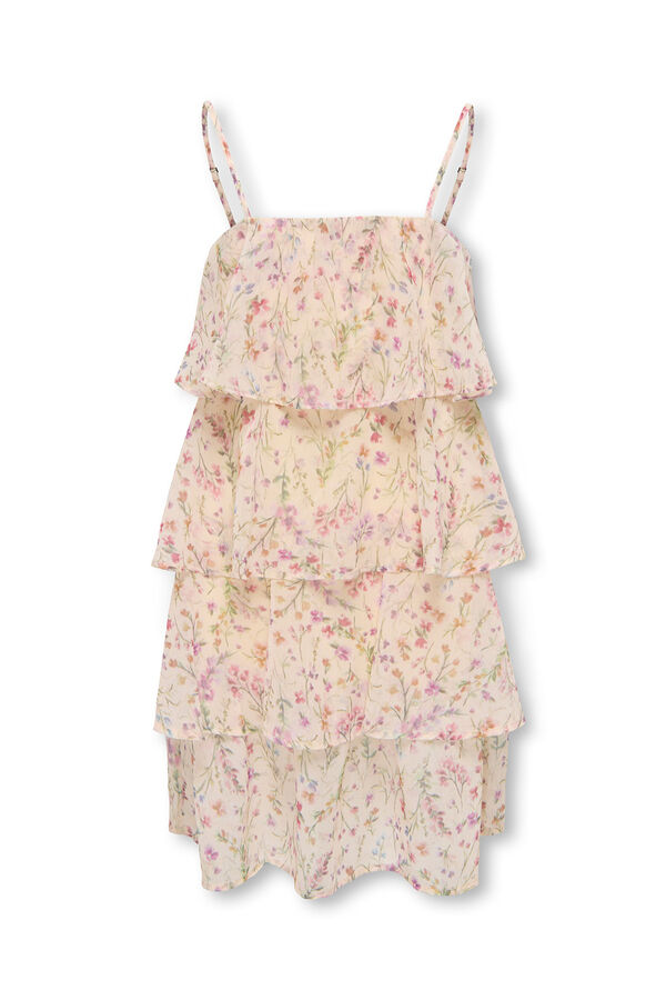 Only Girls Vestido midi sem mangas branco