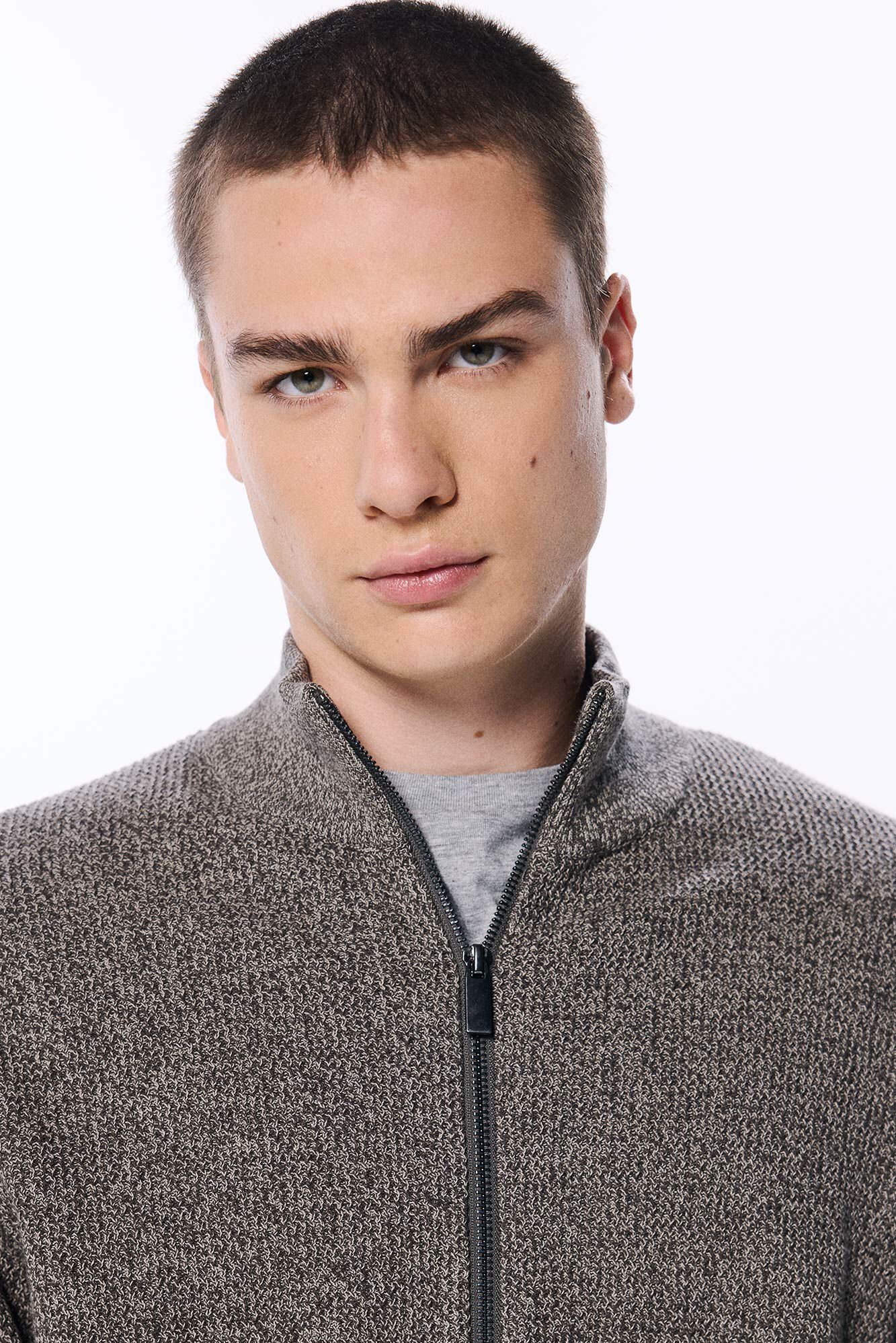 Springfield Cardig&atilde; estruturado com fecho-&eacute;clair