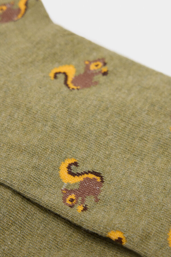 Springfield Meia soquete curta esquilos cru