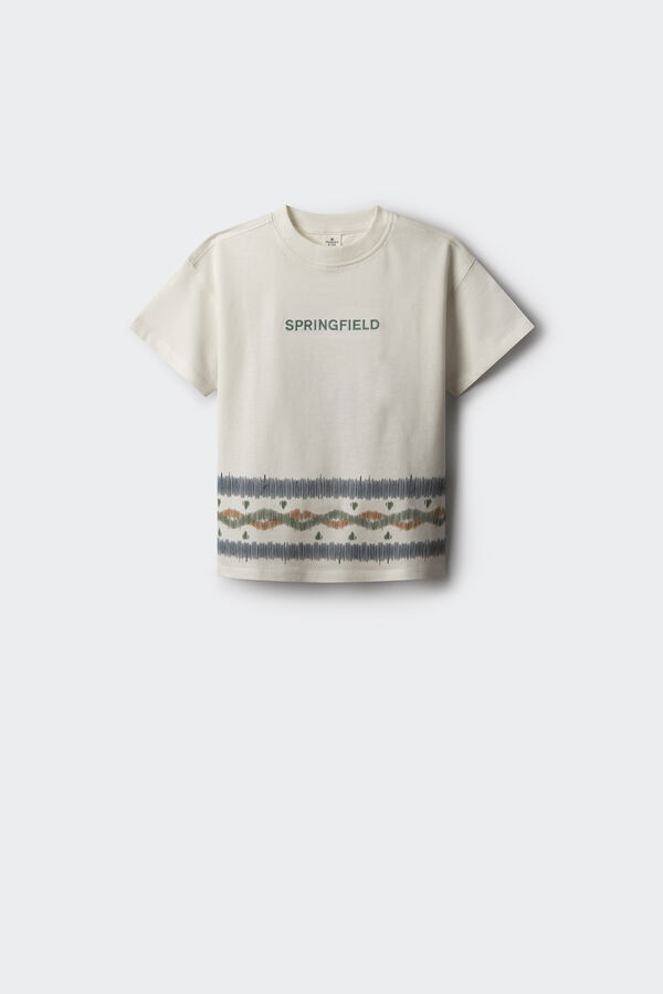 Springfield Kids Camiseta estampada niño marfil