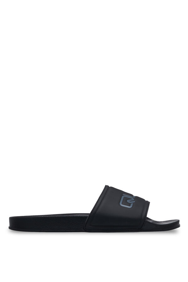 Quiksilver Chinelos com tira e logo preto