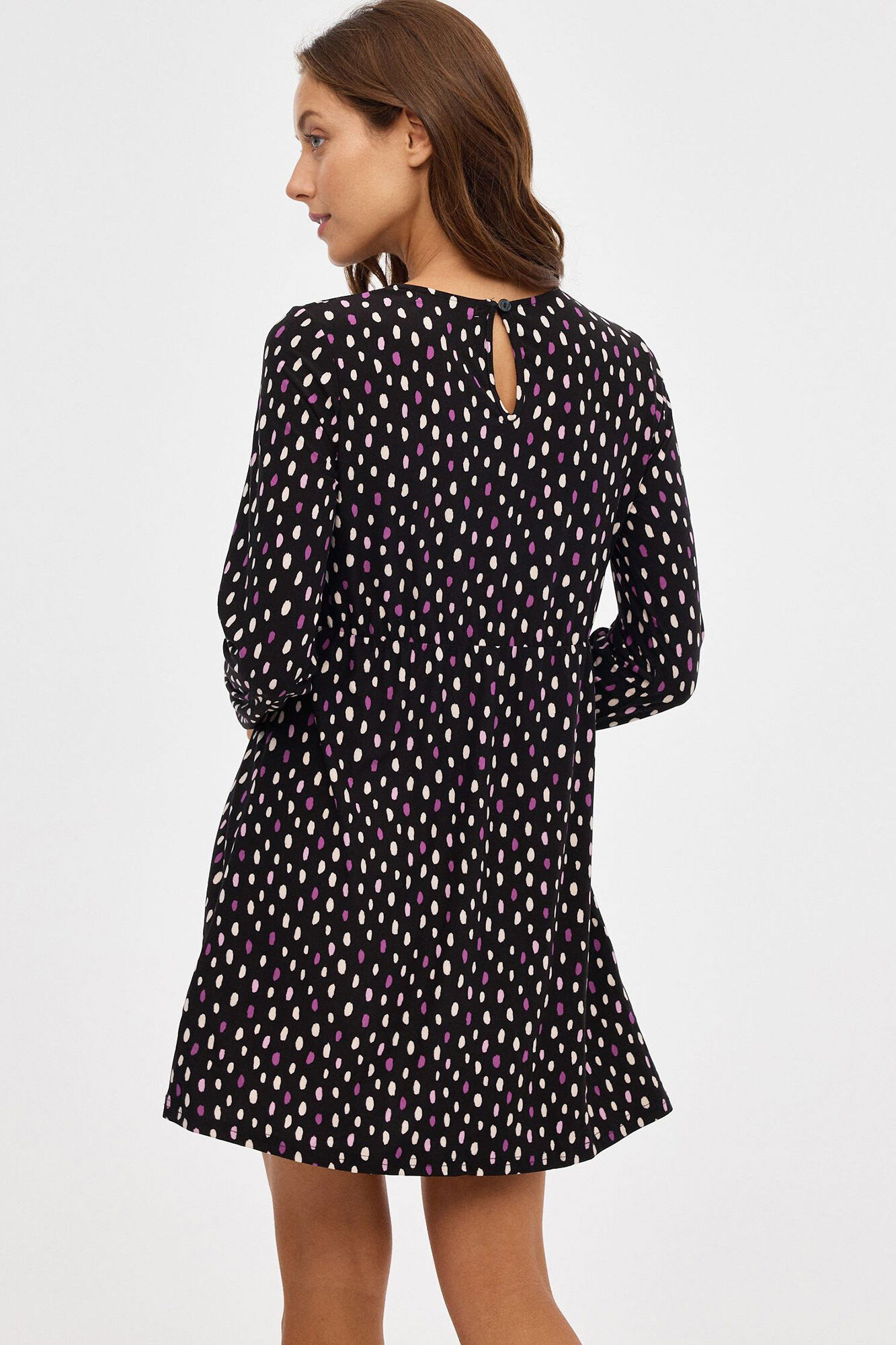 Inside Vestido curto manga comprida print