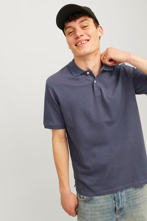 Jack & Jones Polo liso standard fit azul
