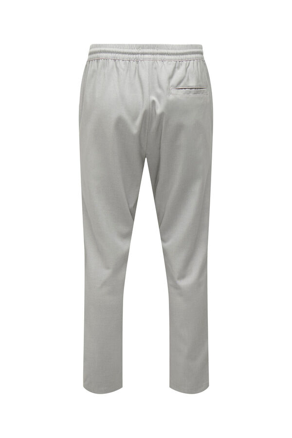 Only & Sons Cal&ccedil;as fluidas bainha ajustada cinzento