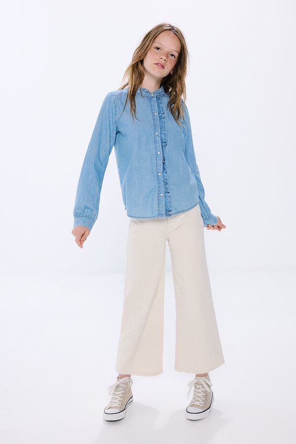 Springfield Kids Blusa denim ni&ntilde;a azul