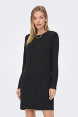 Only Vestido corto de punto negro