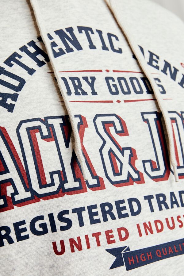 Jack & Jones PLUS Moletom Plus Sweatshirt regular fit branco