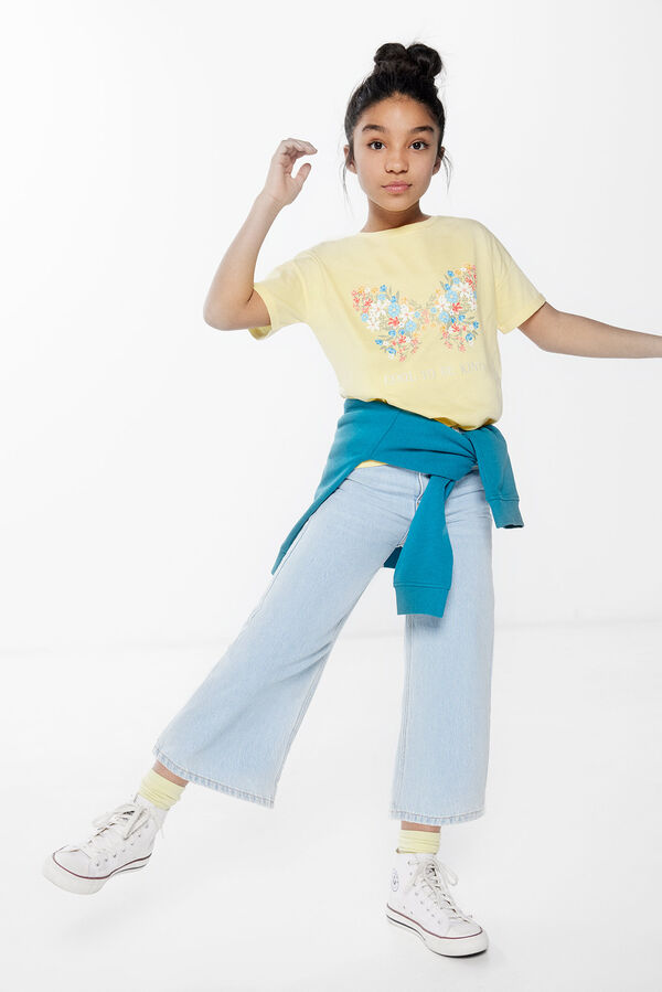 Springfield Kids Camiseta mariposa niña amarillo